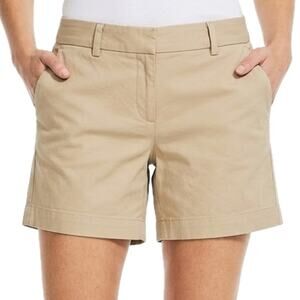 Nautica Tan Khaki Beige 5-Inch Inseam Classic Chino Shorts Women's Size 8
